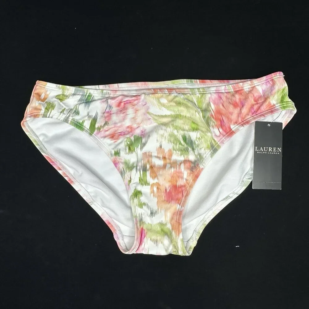 Lauren Ralph Lauren Womens Size 6 Pastel Floral Bikini Bottom Tropical Swimwear